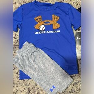 Under Armour Boys baseball short set